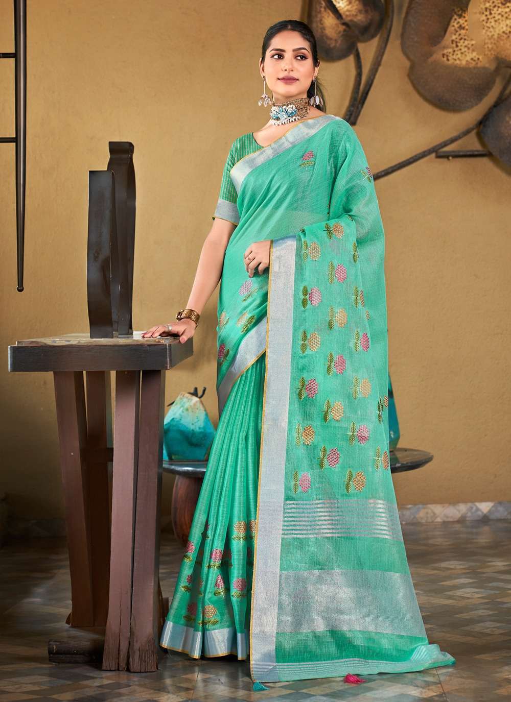 Stavan Vastra 3 Fancy Wear Georgette Designer Saree Collection:  Textilecatalog