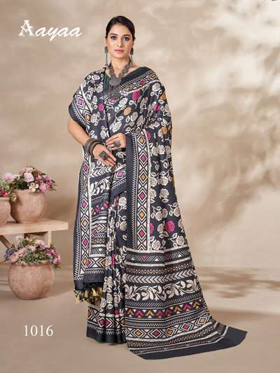 Latest Gujrati Bandhani Print Fancy Silk Saree