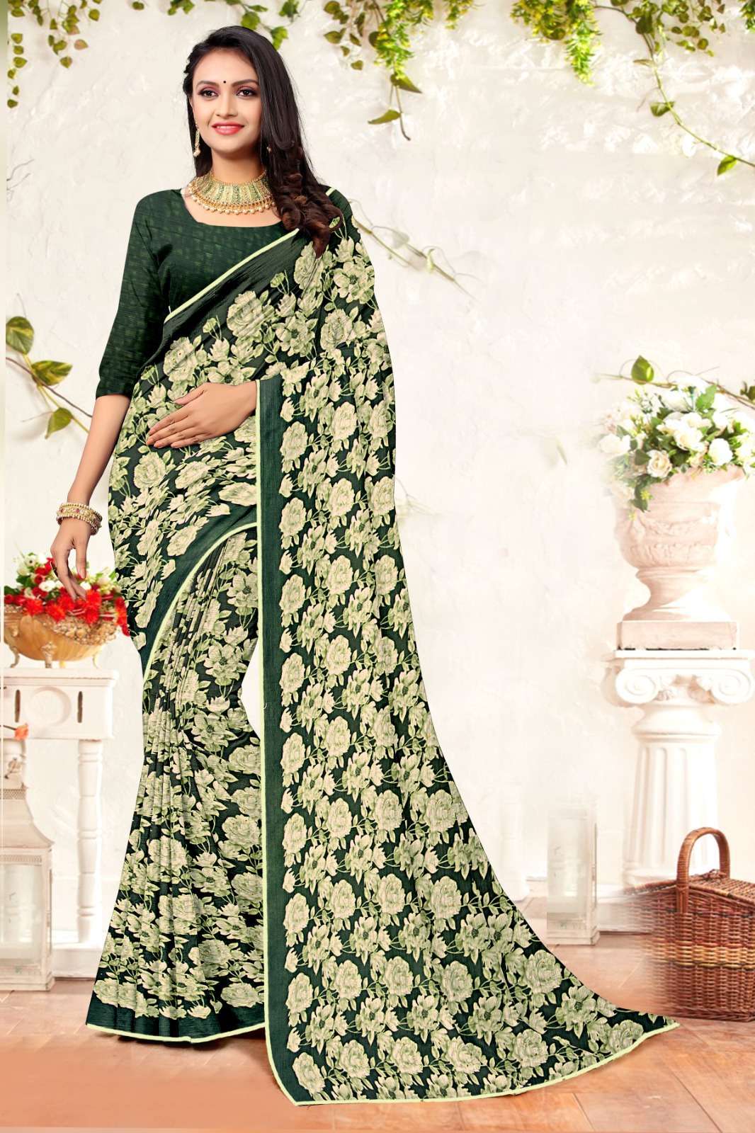 Party Wear Digital Printed Saree, 6.3 m (with blouse piece) at Rs 599 in  Surat