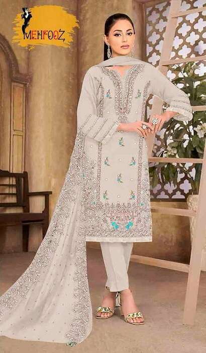 Mehfooz Pakistani Work Suits Dress Material 1019