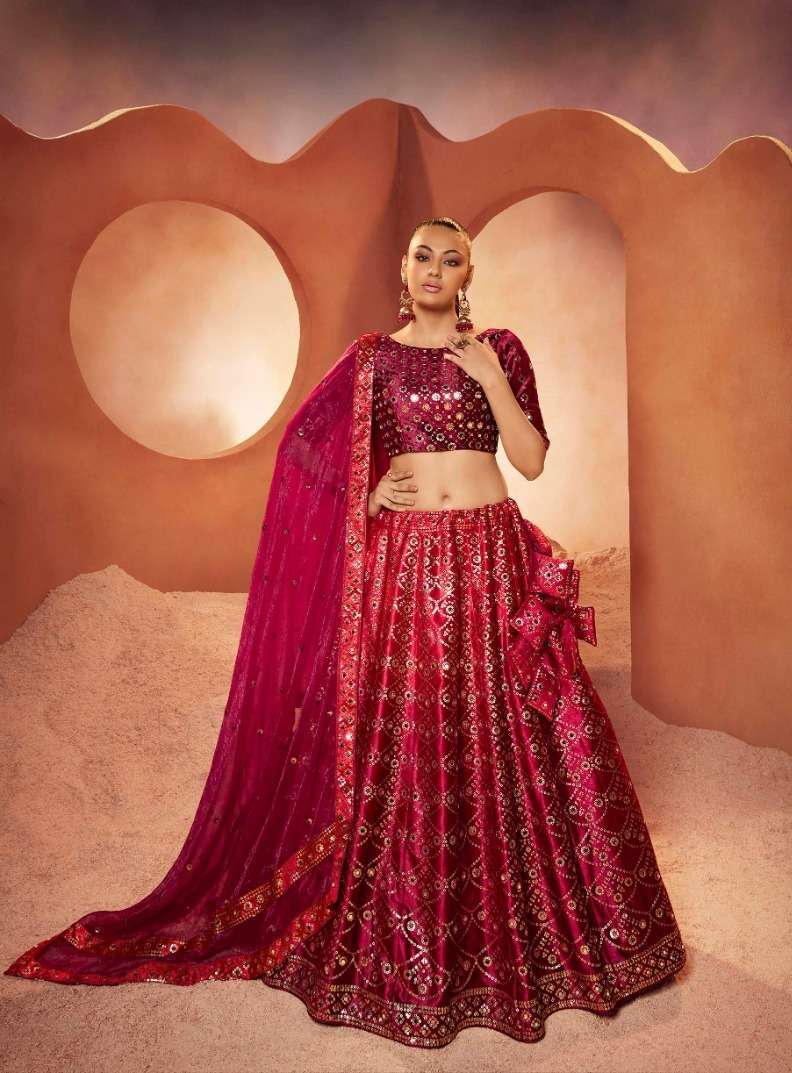 Buy online Golden Orange And Beige Embellished Lehenga Saree from ethnic  wear for Women by Mahotsav for ₹14019 at 0% off | 2024 Limeroad.com