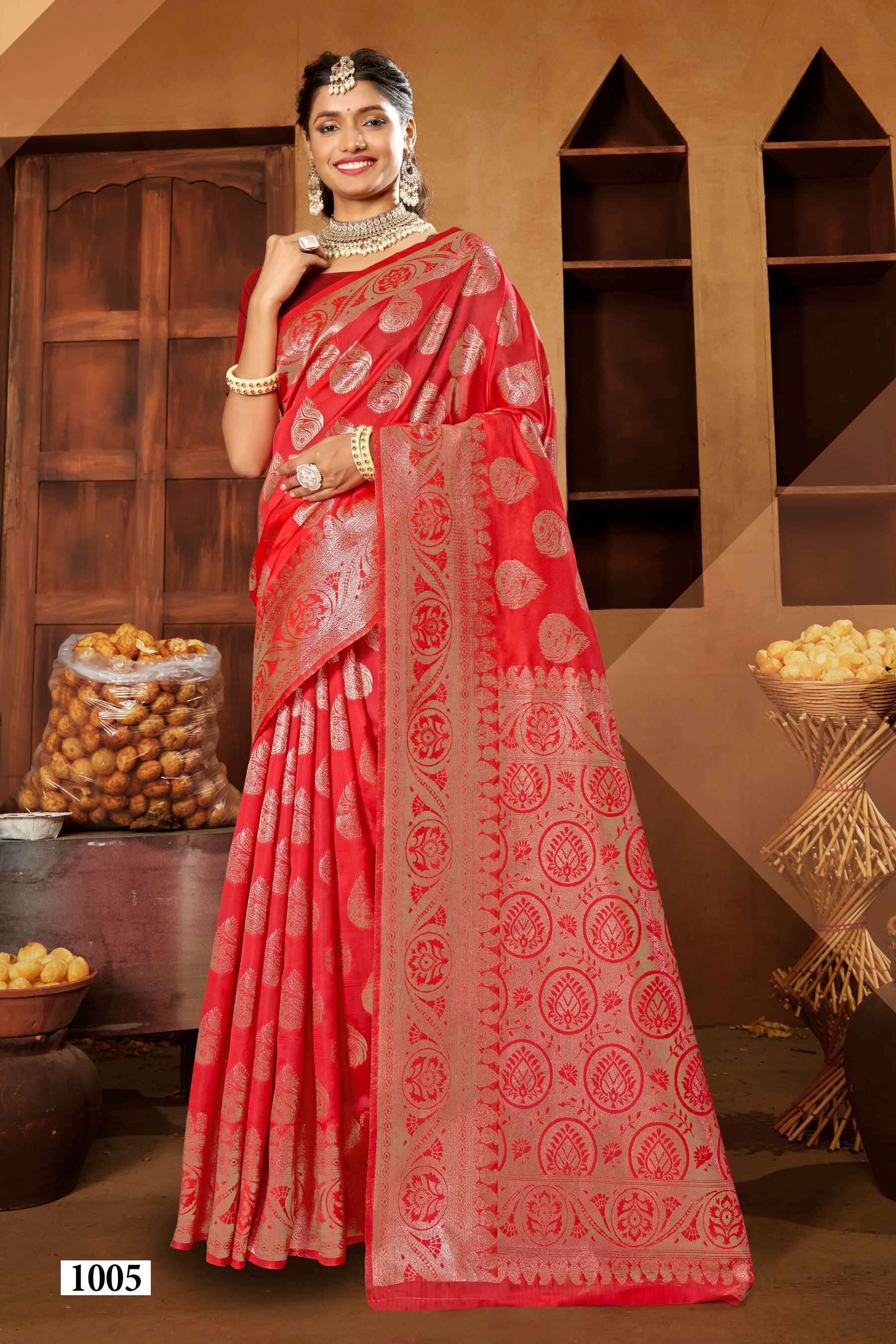 NEW ATTRACTIVE BANARASI RICH PALLU SILK SAREE WITH RICH BLOUSE