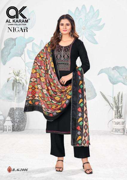 Al Karam Nigar Vol 2 Embroidered dress materials wholesale