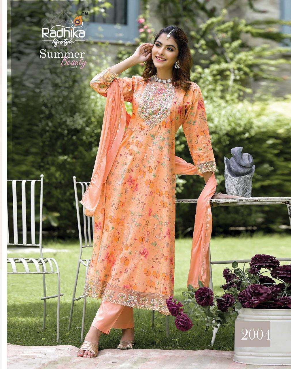 RADHIKA Lifestyle SUMMER BEAUTY VOL 2 Kurti materials wholesale in Bangalore