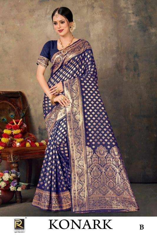 Ronisha Konark Banarasi Silk Designer Discount sarees in bangalore