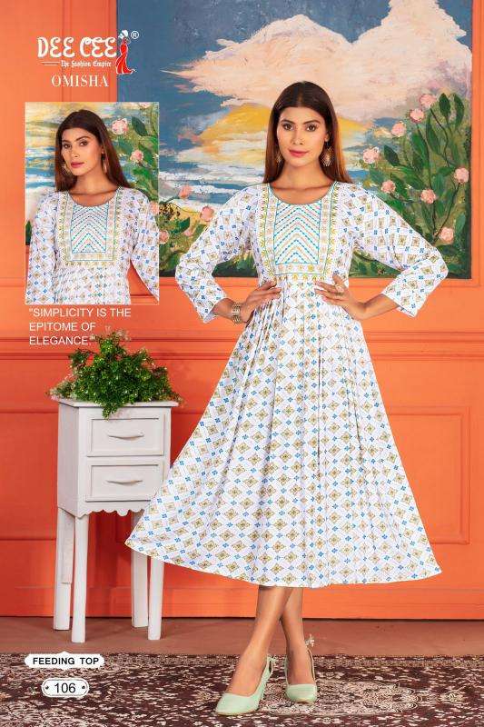 Deecee Omisha best wholesale kurti market in surat gownsdressing gown