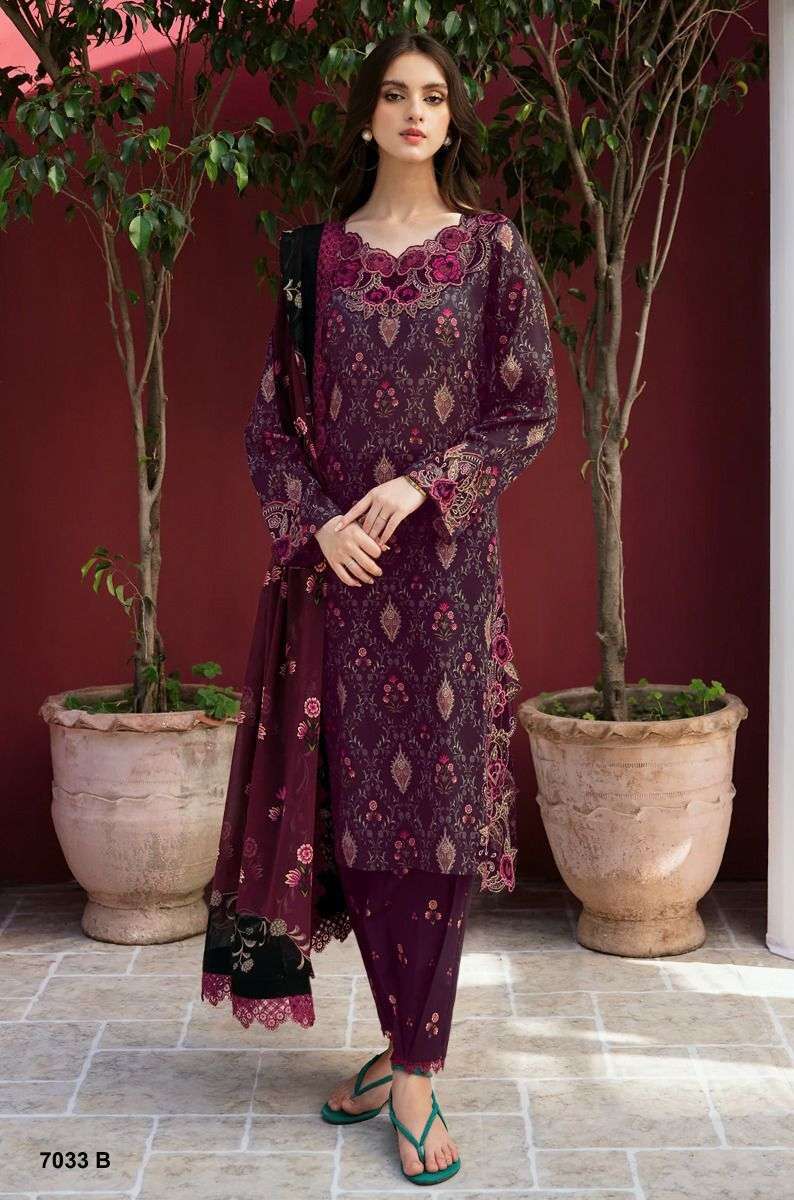 Deepsy Ramsha Rangrez Luxury Lawn 24 Vol 3 Nx Chiffon Dupatta salwar suit market in surat