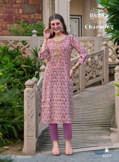 Radhika Lifestyle Charming Vol-6 kurti manufacturers in gandhi nagar delhi