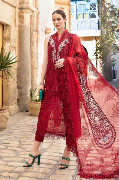 Deepsy Maria B Voyage Lawn 24 Vol 2 Chiffon Dupatta Pakistani suit material wholesale in Delhi