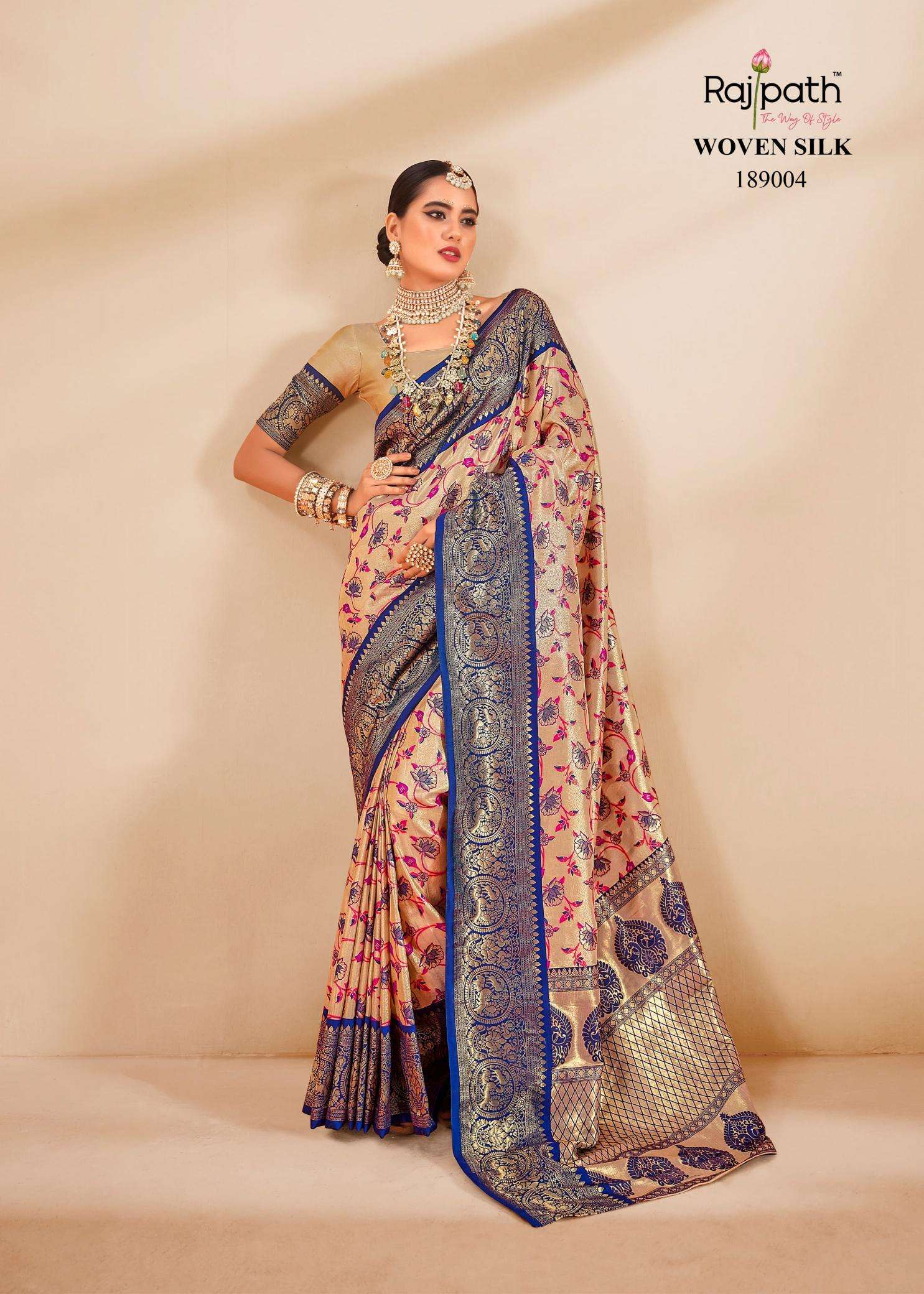 Rajpath Satrangi Tissue Silk Designer sarees online