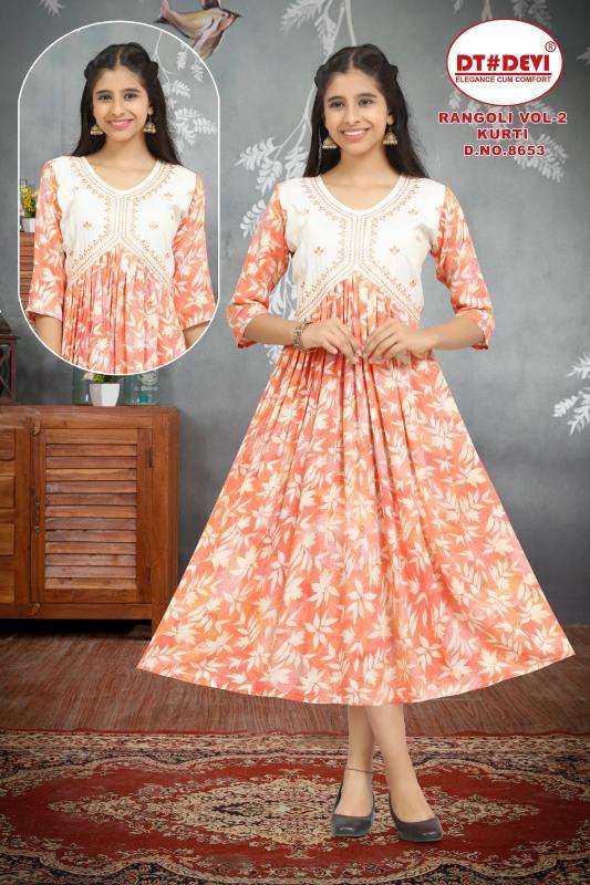 RANGOLI VOL 2 D.NO - 8653 Party wear kurtis wholesale Bangalore