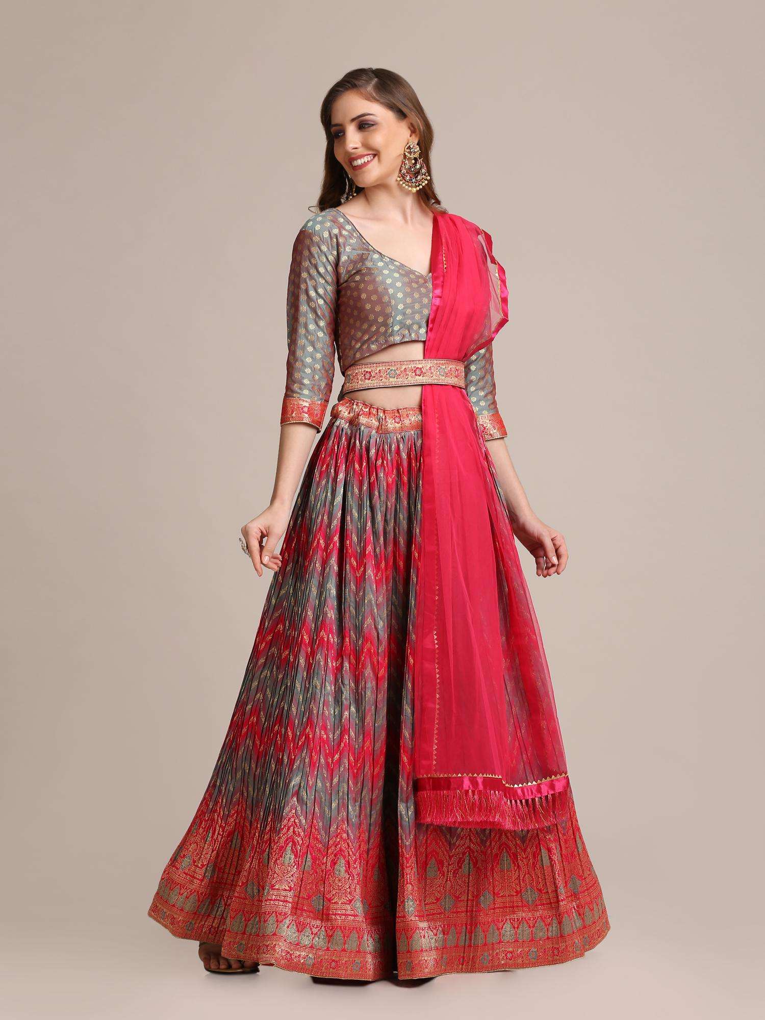 Sabella Jf 1534 Jacquard Silk Designer Lehenga Choli export market