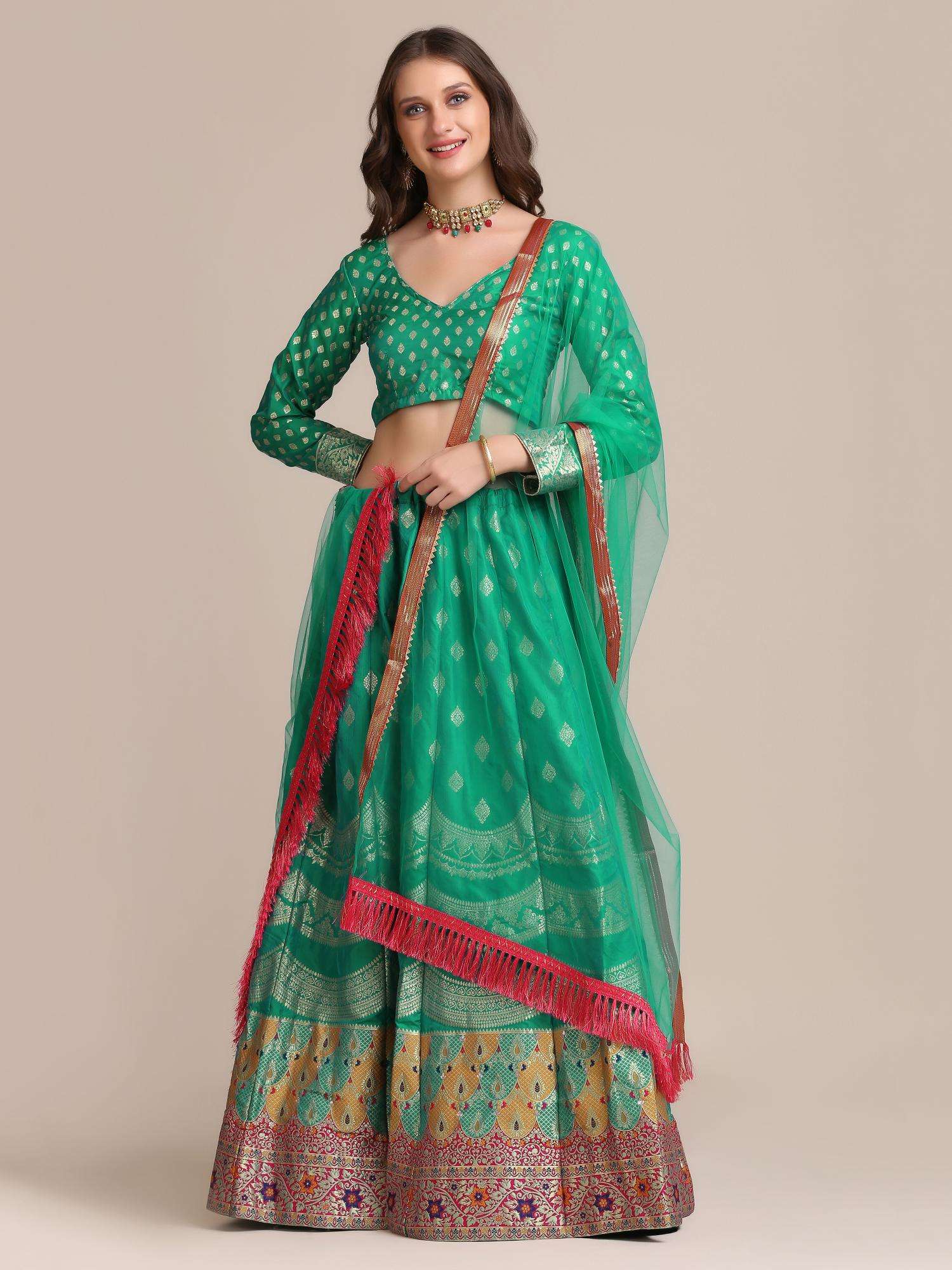 Sabella Jf 1539 And 1540 Jacquard Silk Designer Lehenga Choli suppliers in Mumbai