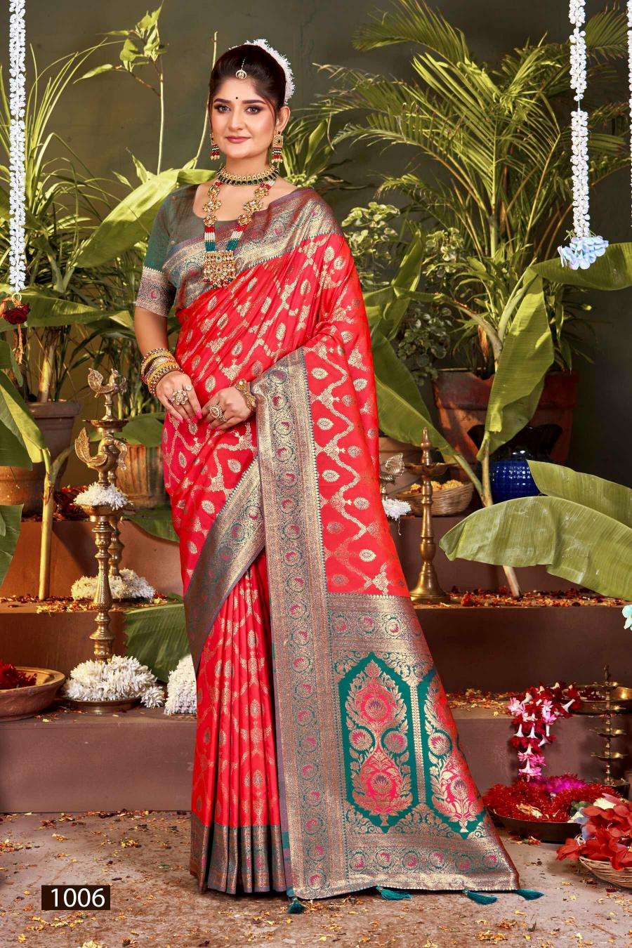 Saroj Muarak silk swarovski vol.4 Saree Manufacturer India