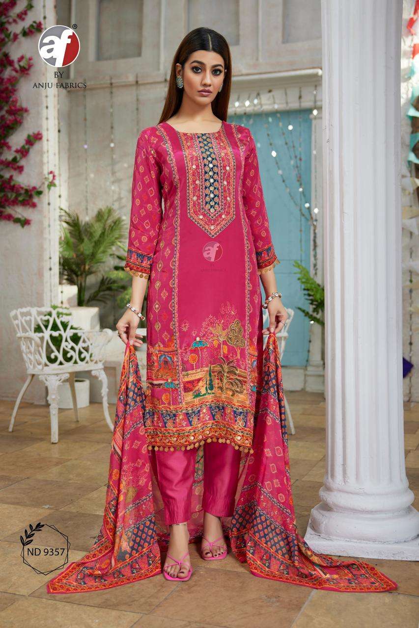 Anju Fabrics ND 9357 Party wear Kurtis Ahemdabad