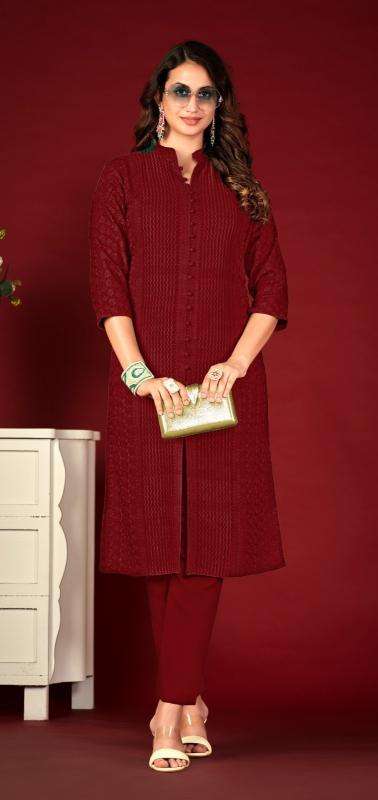 TUNIC HOUSE LUCKNOWI CHIKANKARI D- 13 Best Kurti wholesalers in Hyderabad