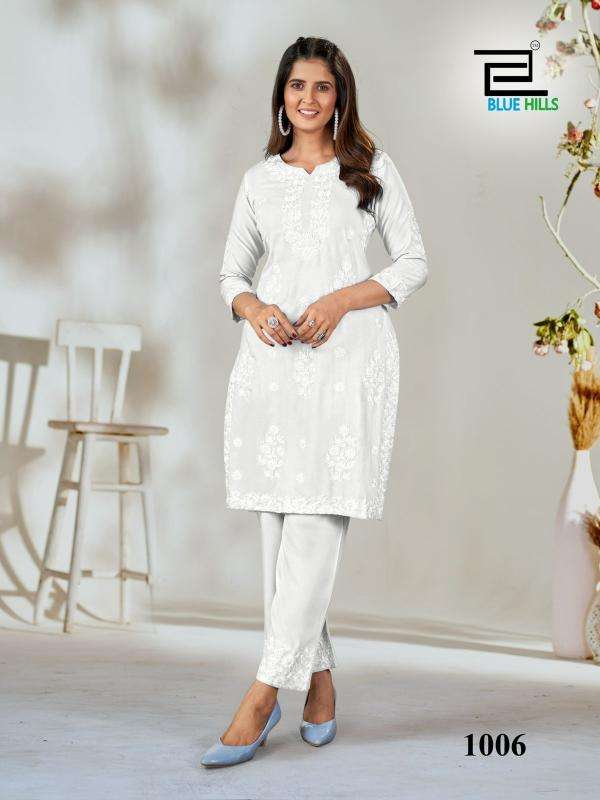 Blue Hills Wonder Black and white Designer Kurtis wholesale