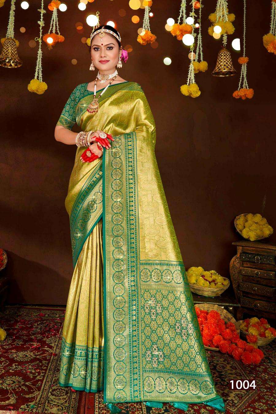 Saroj Sangeeta tissue swarovski vol.2 Saree manufacturers in Surat