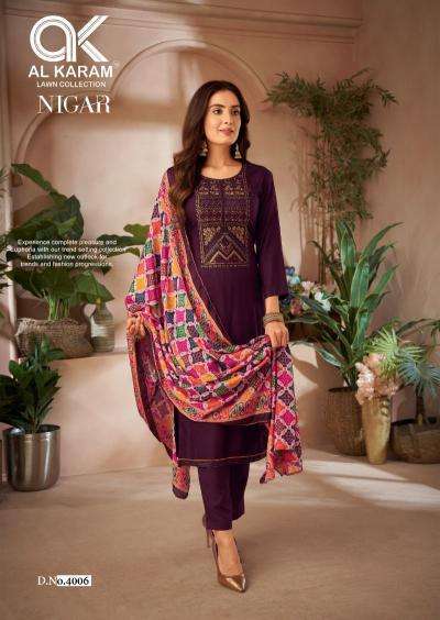 AlKaram Nigar Vol-4 wholesale dress material market in ahmedabad