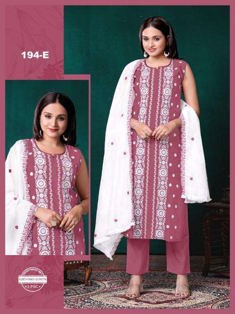 Felocity 194 ABCDE wholesale anarkali kurtis