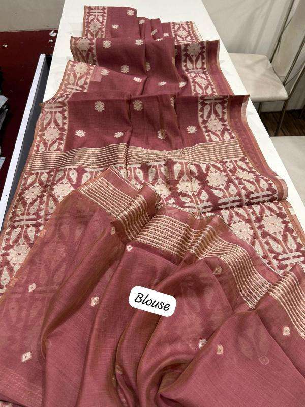 Kapda Thread Muga Cotton Jamdani 6 surat saree wholesale market