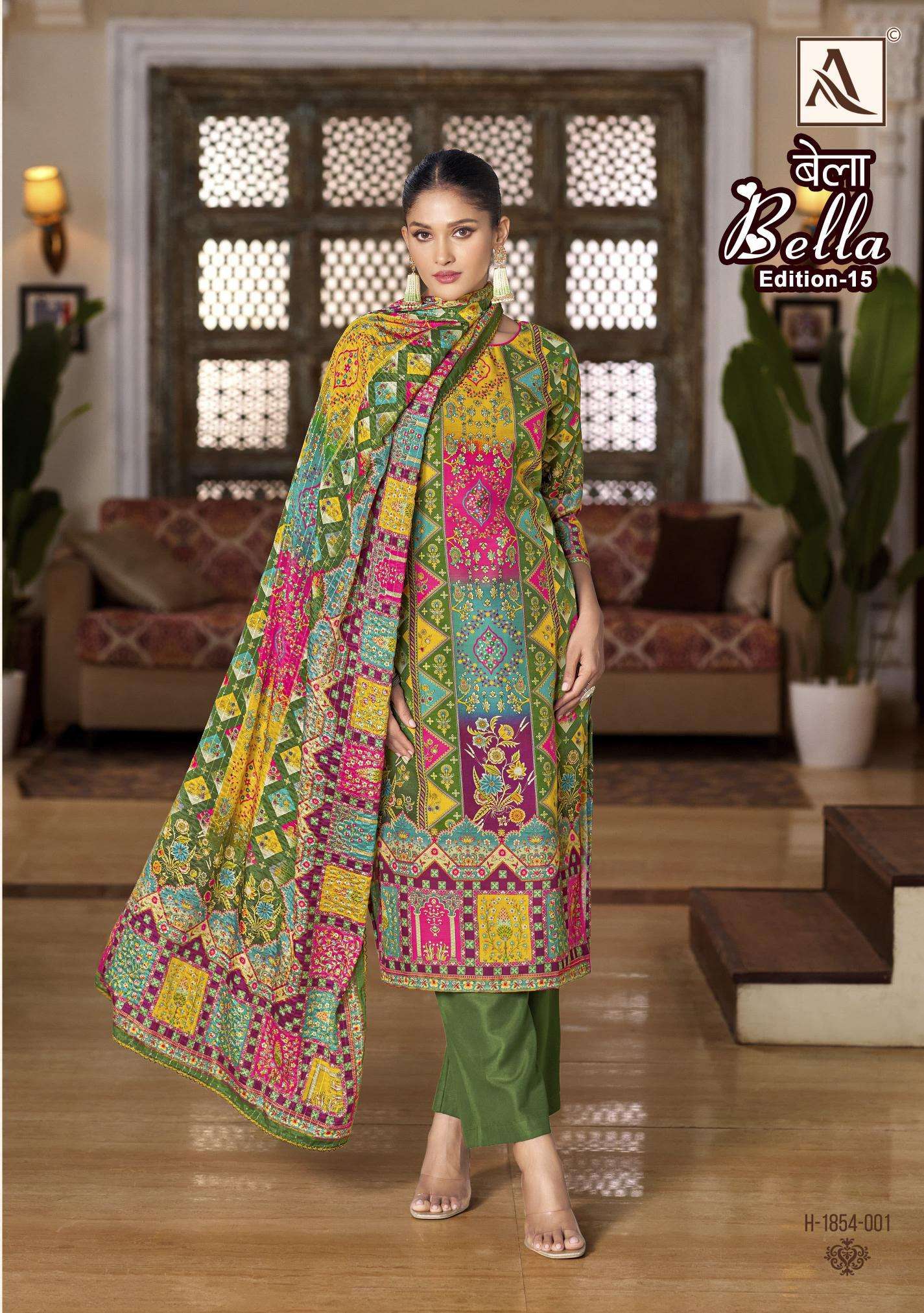 Alok Bella Vol 15 Wholesale dress material manufacturer in Surat