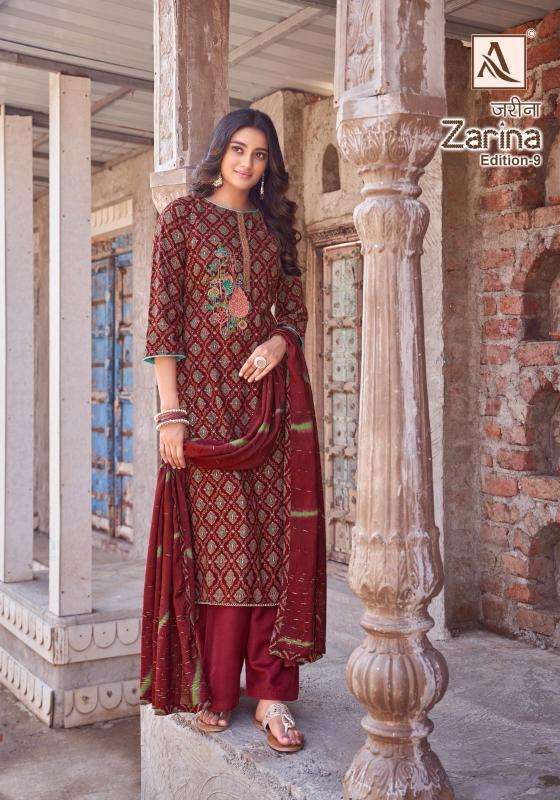 Alok Zarina Vol 9 Dress materials for reselling in Ahmedabad