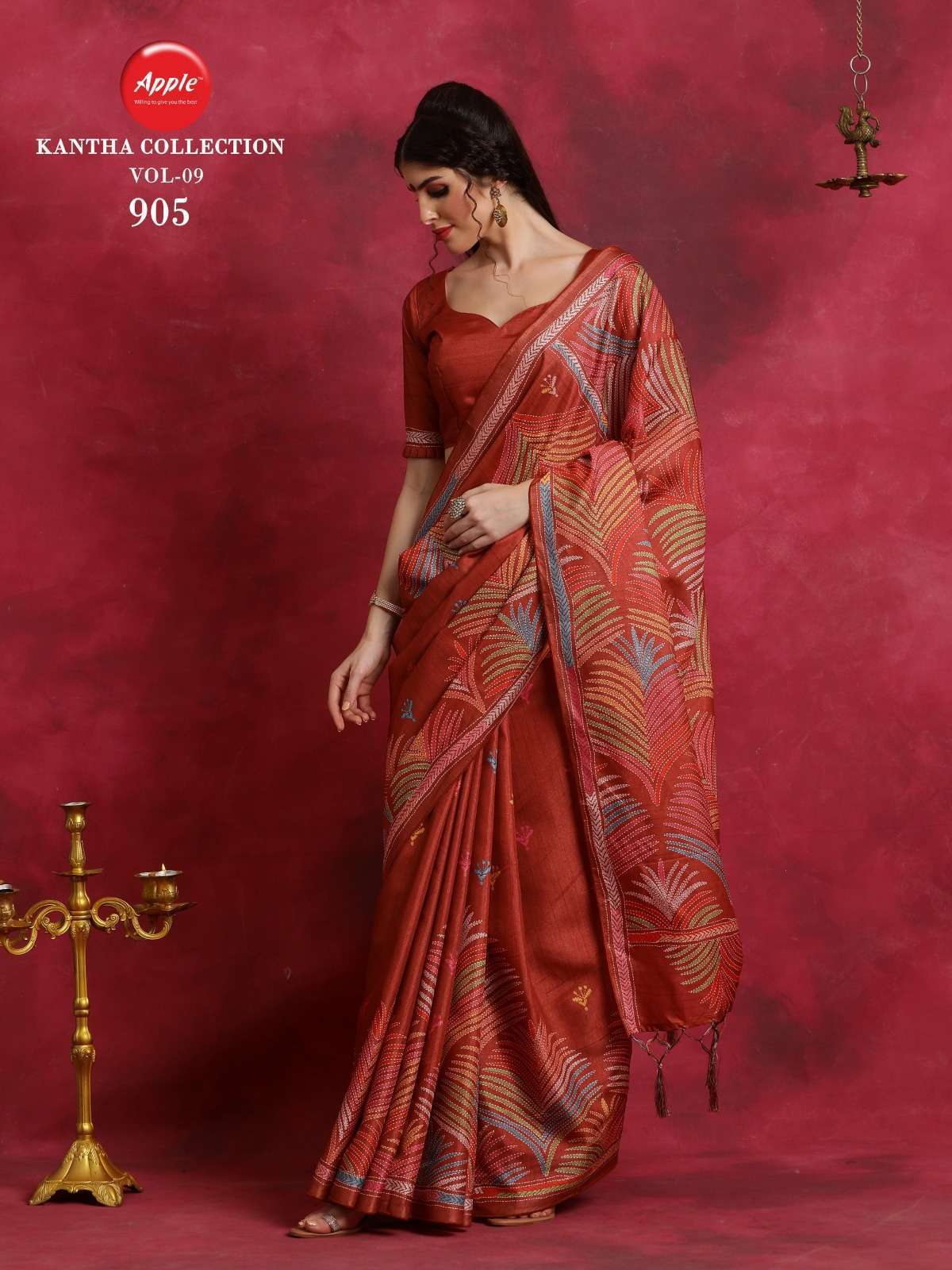 	Apple Kantha Collection Vol 9 Silk Saree Wholesale SURAT