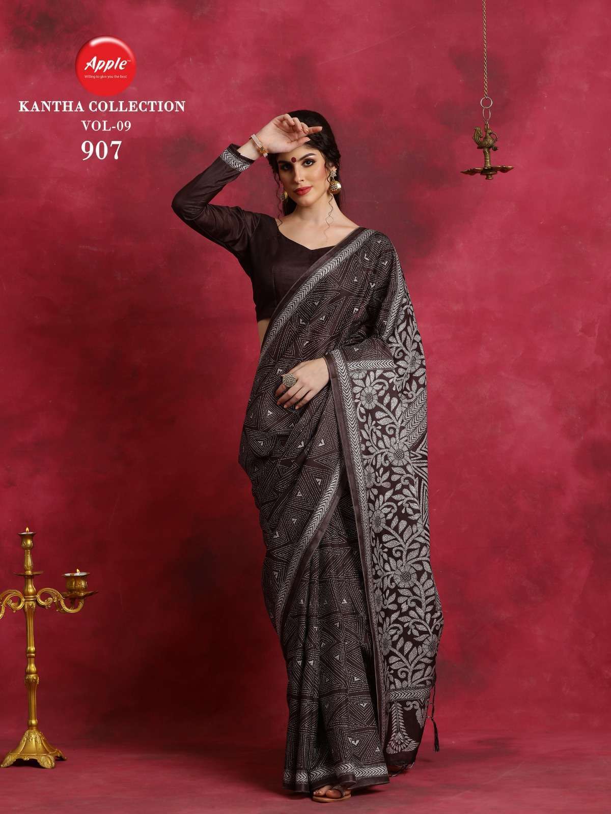 	Apple Kantha Collection Vol 9 Silk Saree Wholesale SURAT