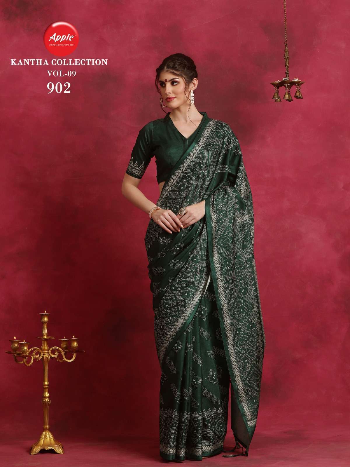 	Apple Kantha Collection Vol 9 Silk Saree Wholesale SURAT