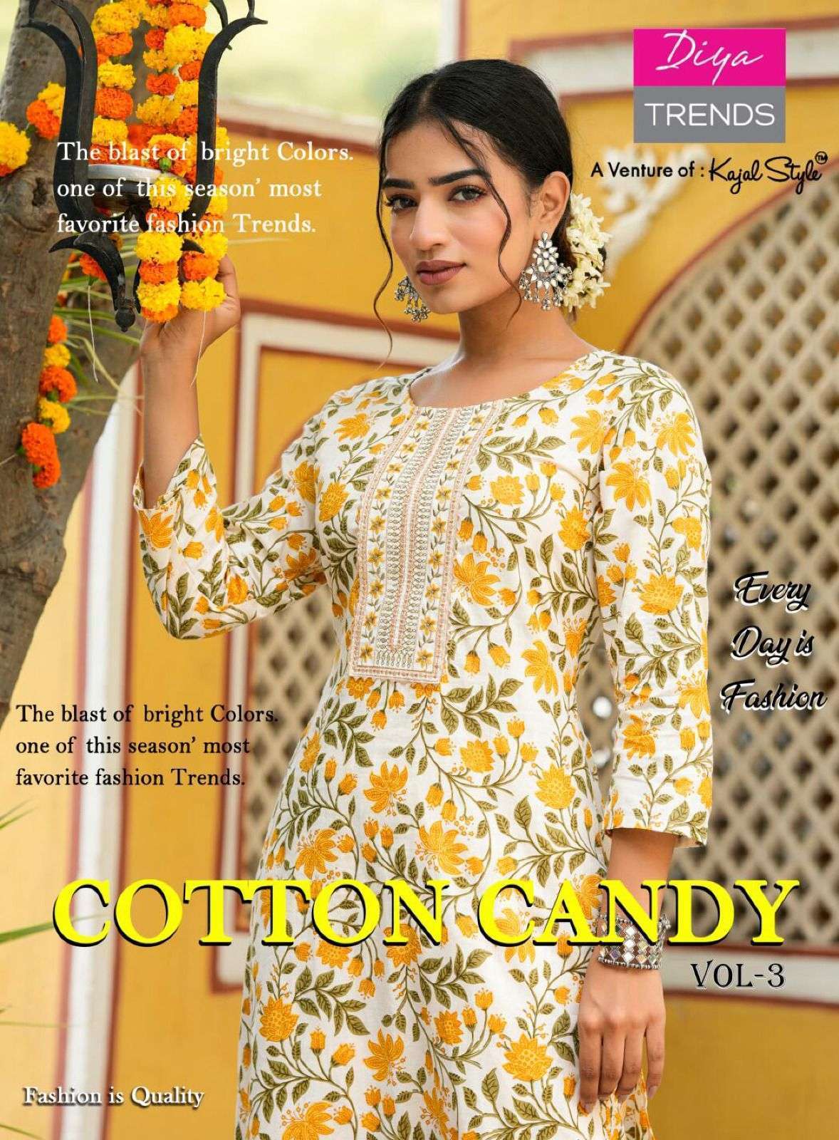 	 DIYA TRENDS COTTON CANDY VOL -3 Kurti 