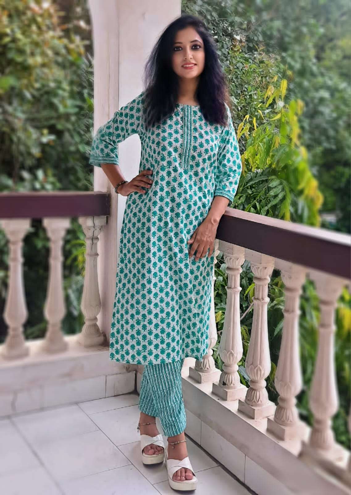 Jaipuri 4 Cotton Printed Kurti Pant