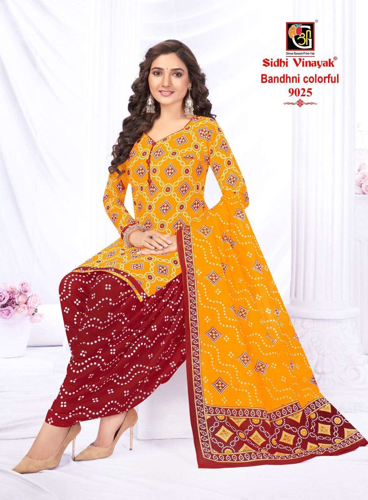 Sidhi Vinayak Bandhni Colourfull Vol-1 Dress Material Wholesale collection in surat