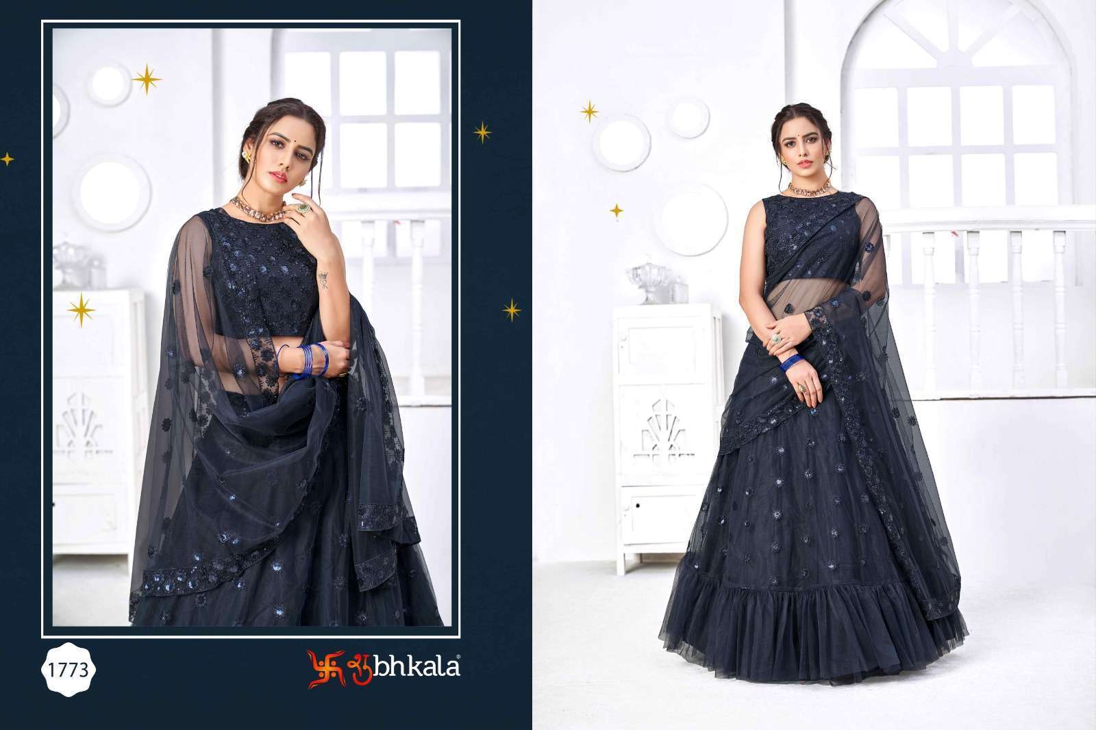 Girly Vol. 19 Black Bridal Look Lehenga Choli Wholesale manufacture in india