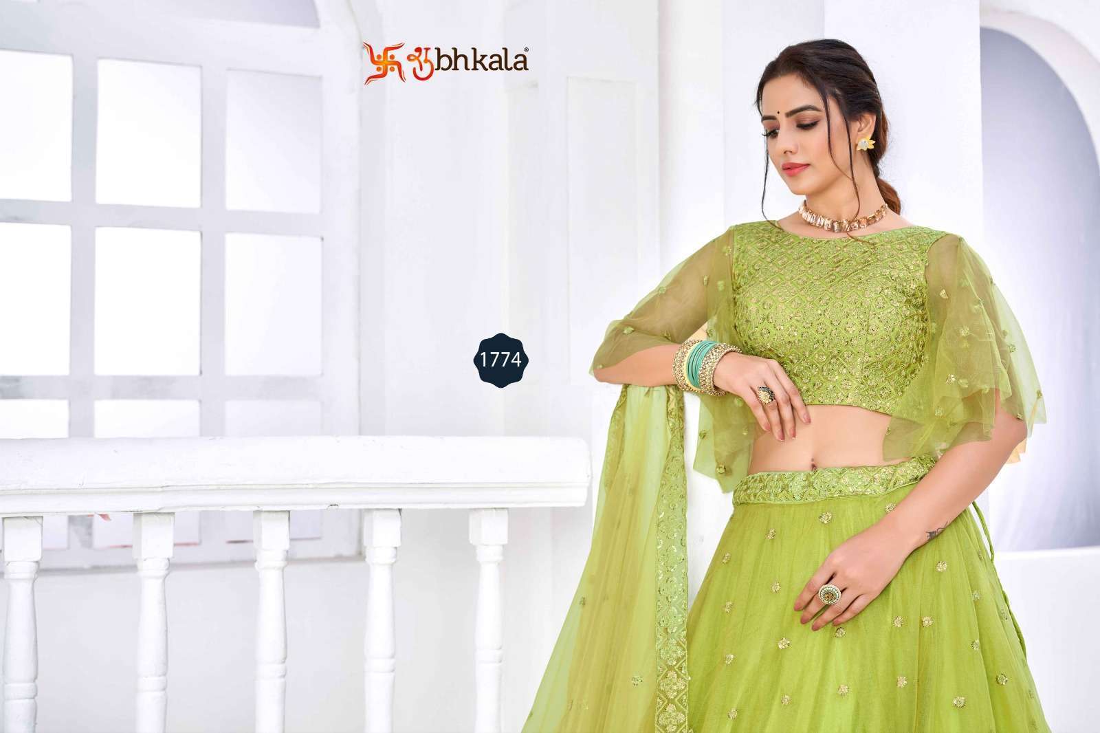 Girly Vol. 19 Green Bridal Look Lehenga Choli Wholesale manufacture in india