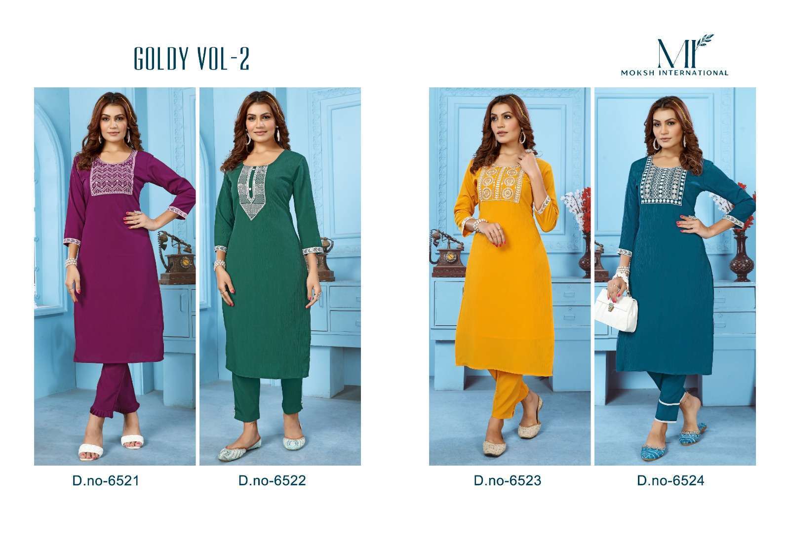 Moksh International Goldy- Vol-2 Kurti Wholesale  manufacture in india