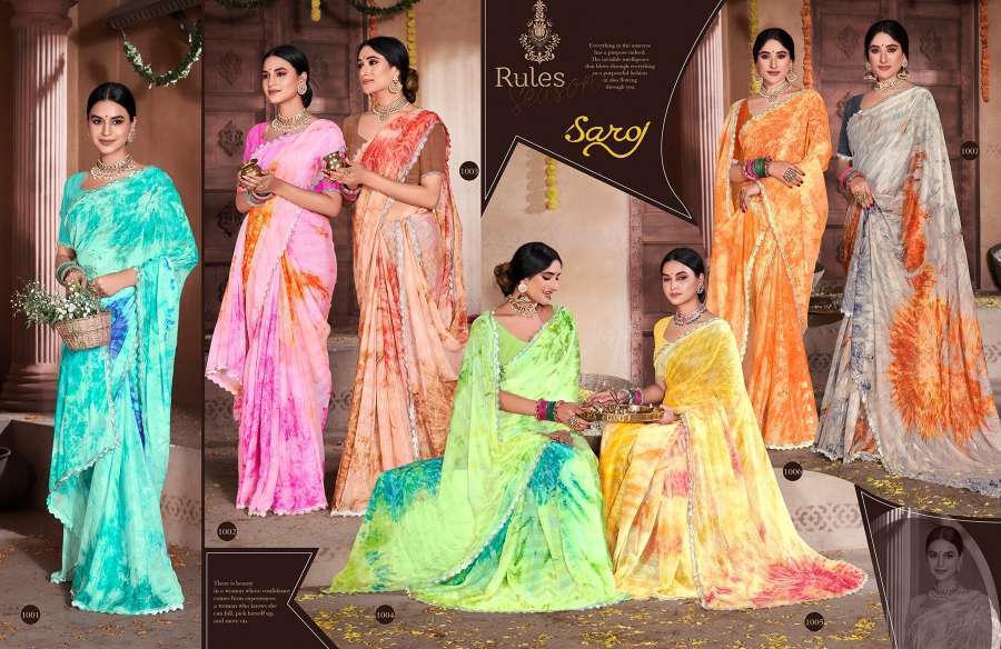 Tathastu 101 Colour Wholesale Designer Sarees - textiledeal.in