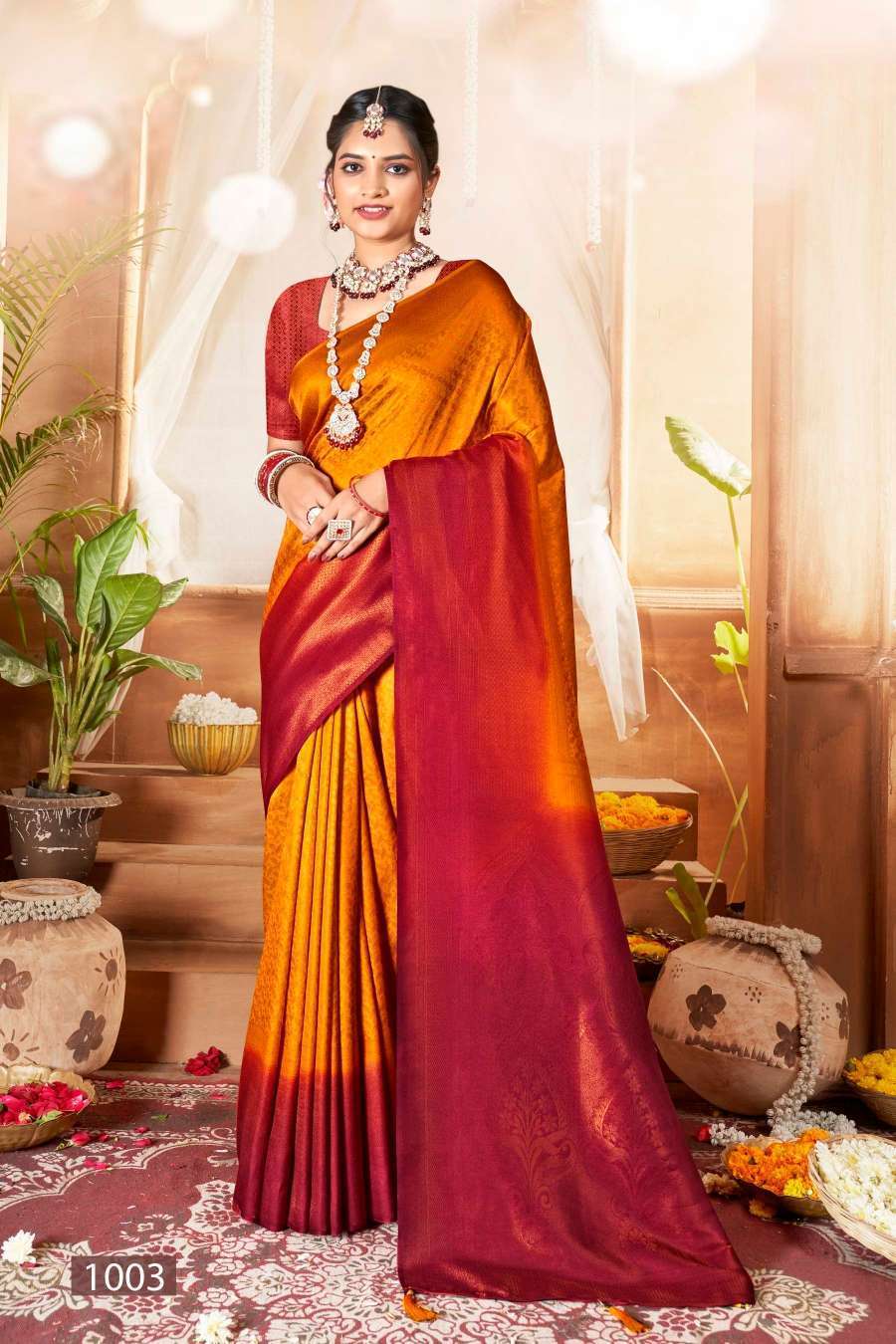 Buy Taffy Pink Banarasi Saree online-Karagiri