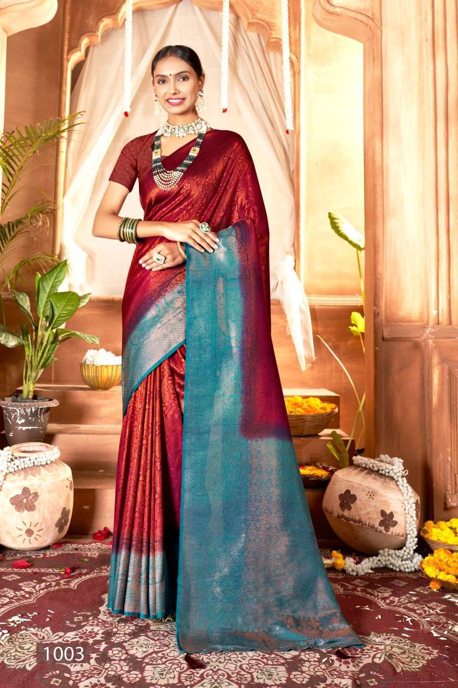 Designer Soft Silk Red Saree Embellished With Silver Zari Designer Latest  Sarees Indian Women Beutiful Sarees - Etsy