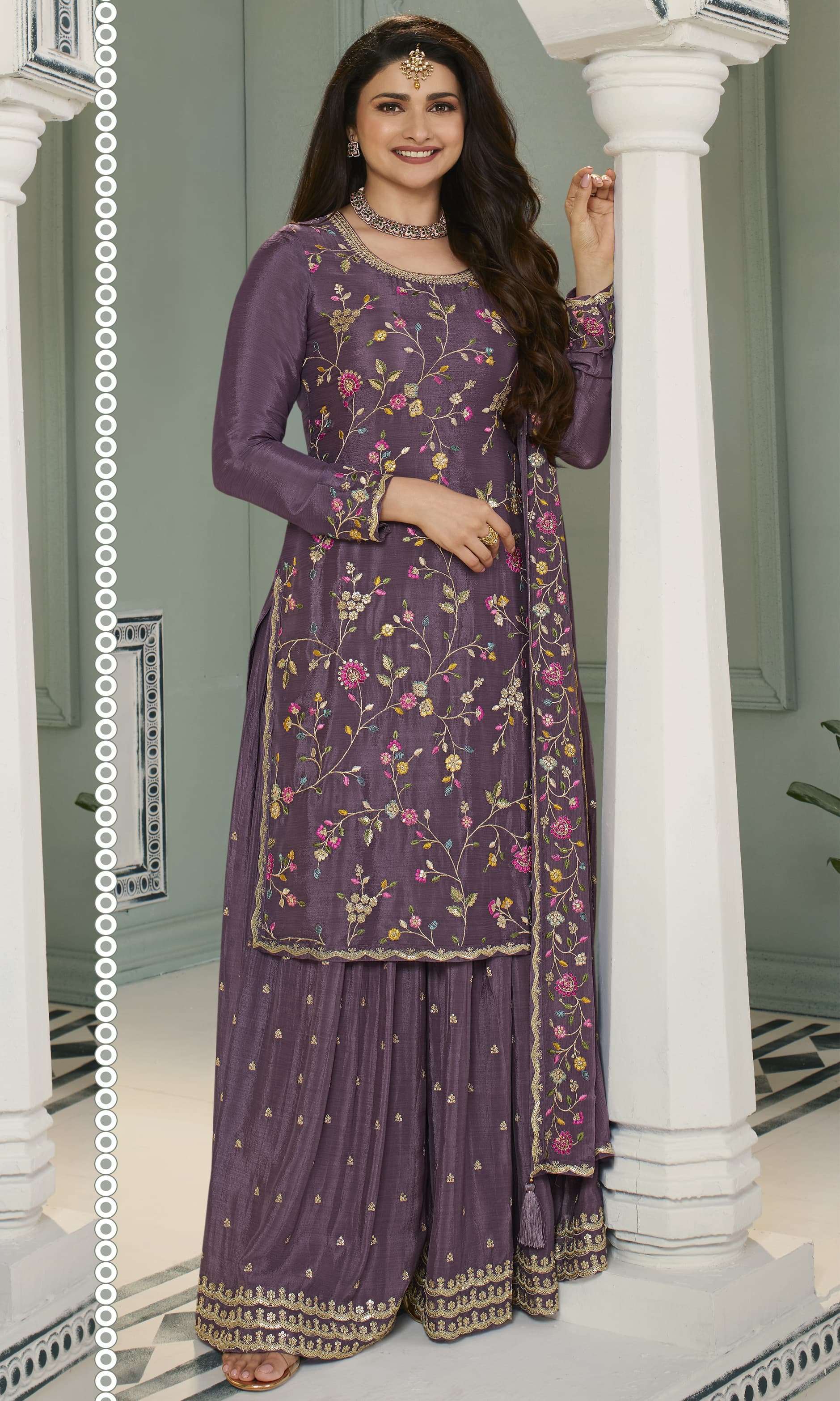 Vinay Kuleesh Avanti Embroidery Chinon Salwar Kameez Wholesale Collection in surat