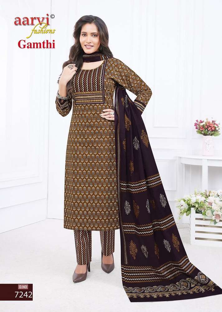 Aarvi Gamthi Vol-3 -Kurti Pant With Dupatta Manufacturer in Chennai