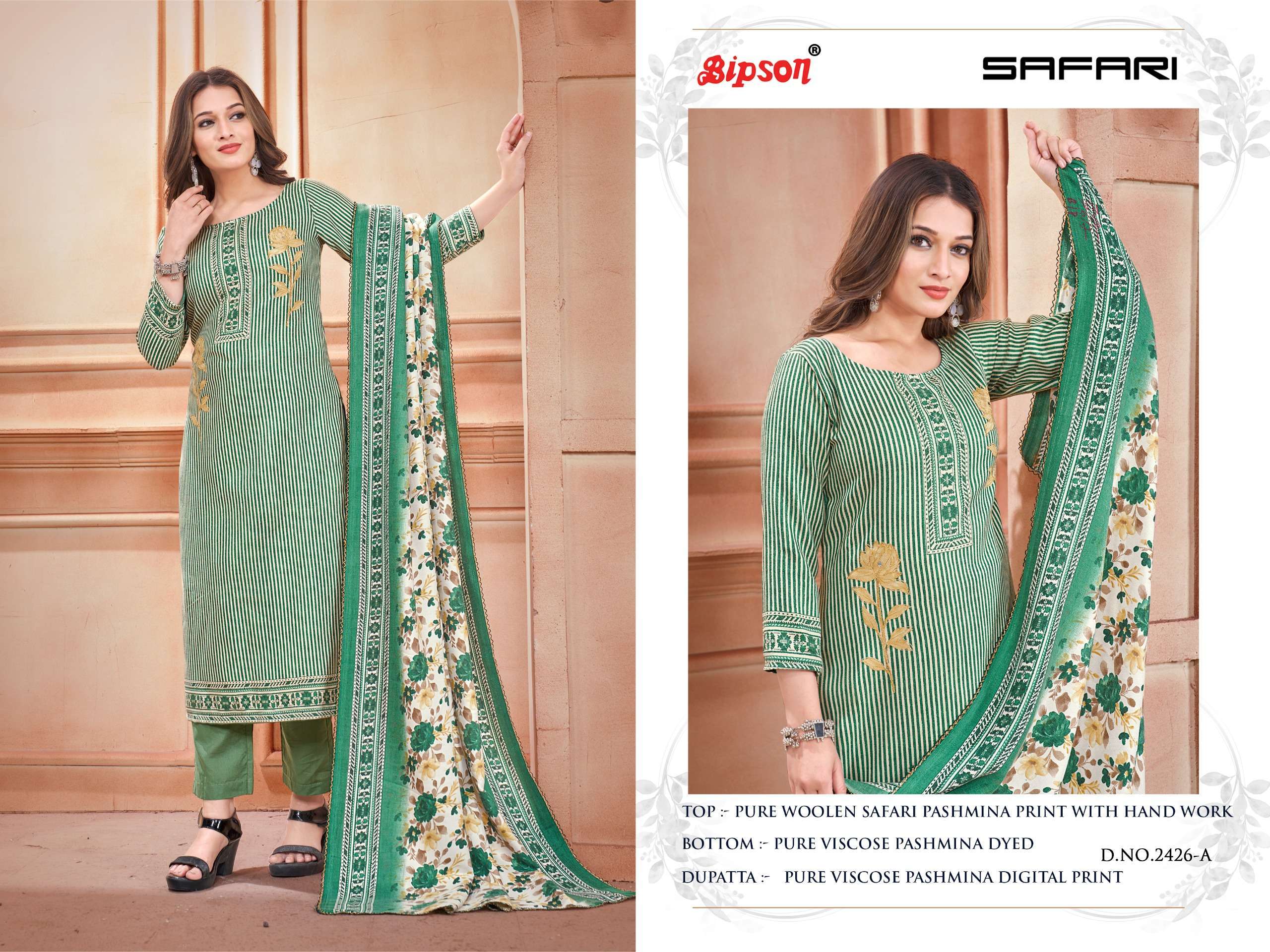 Skt Suits Sadhna Digital Print Woolen Pashmina Winter Dress Materials  Wholesaler Surat