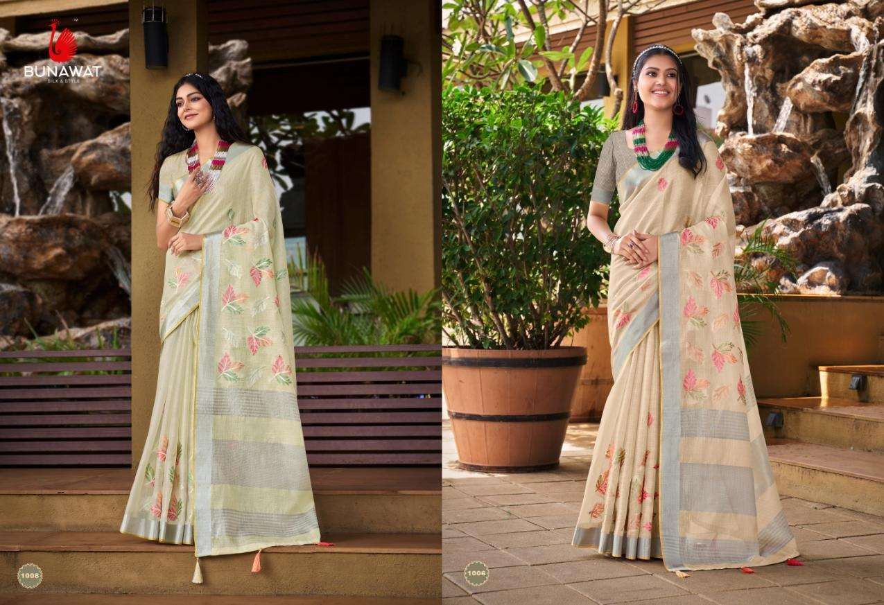 Handwoven Tissue Jamdani Silk Linen saree with gorgeous floral designs –  Tithira Sarees