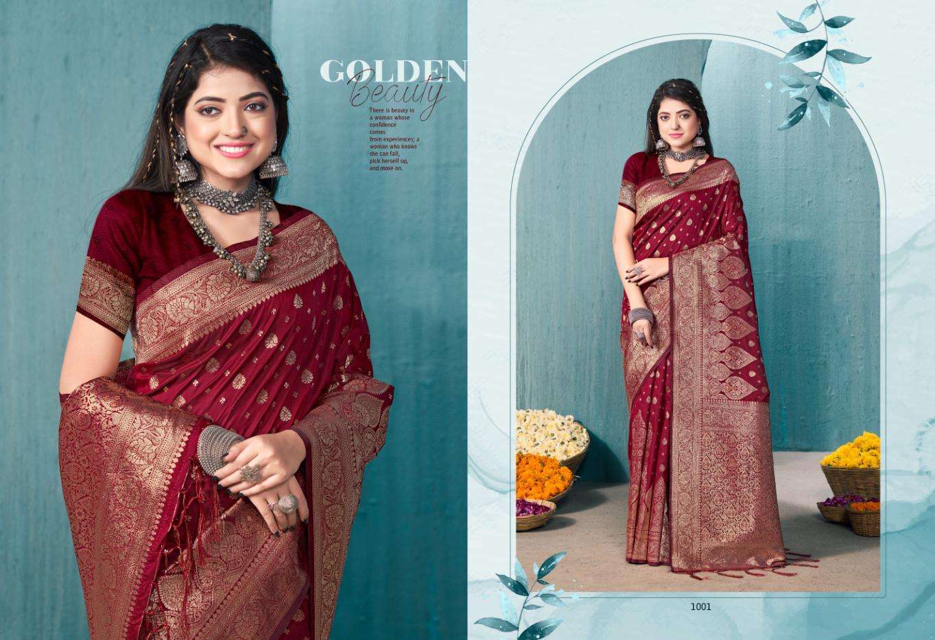 Buy Red Designer Banarasi Silk Saree | Designer Sarees