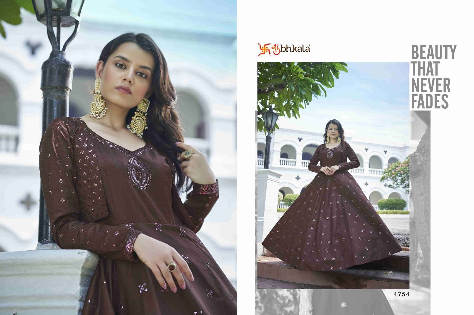 FLORY VOL. 21 Sequince Embroidered Work Anarkali Gown Kurti wholesale dealer in India