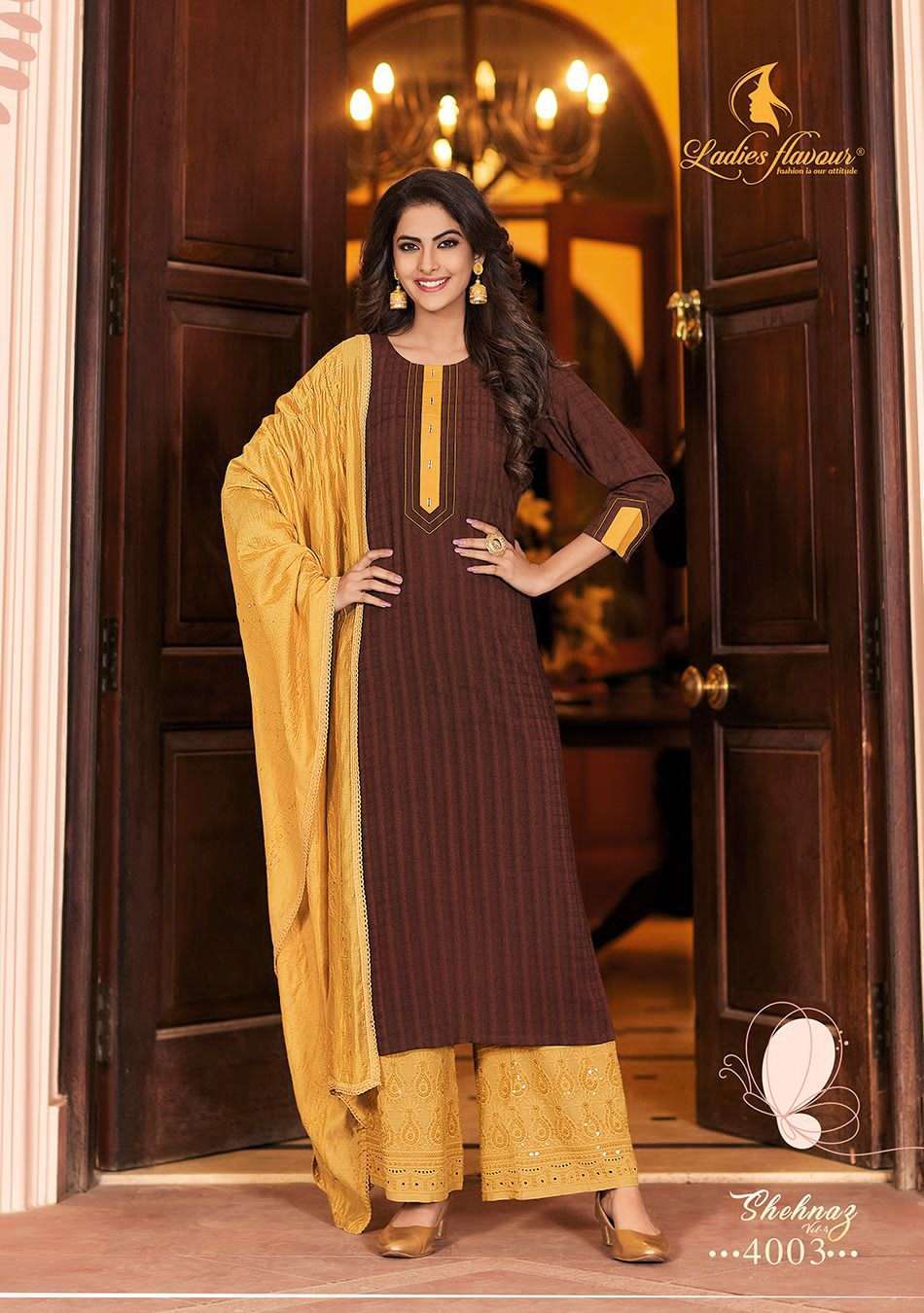 Ladies Flavour Shehnaz Vol 4 Heavy Rayon Kurti Kurti With Palazzo