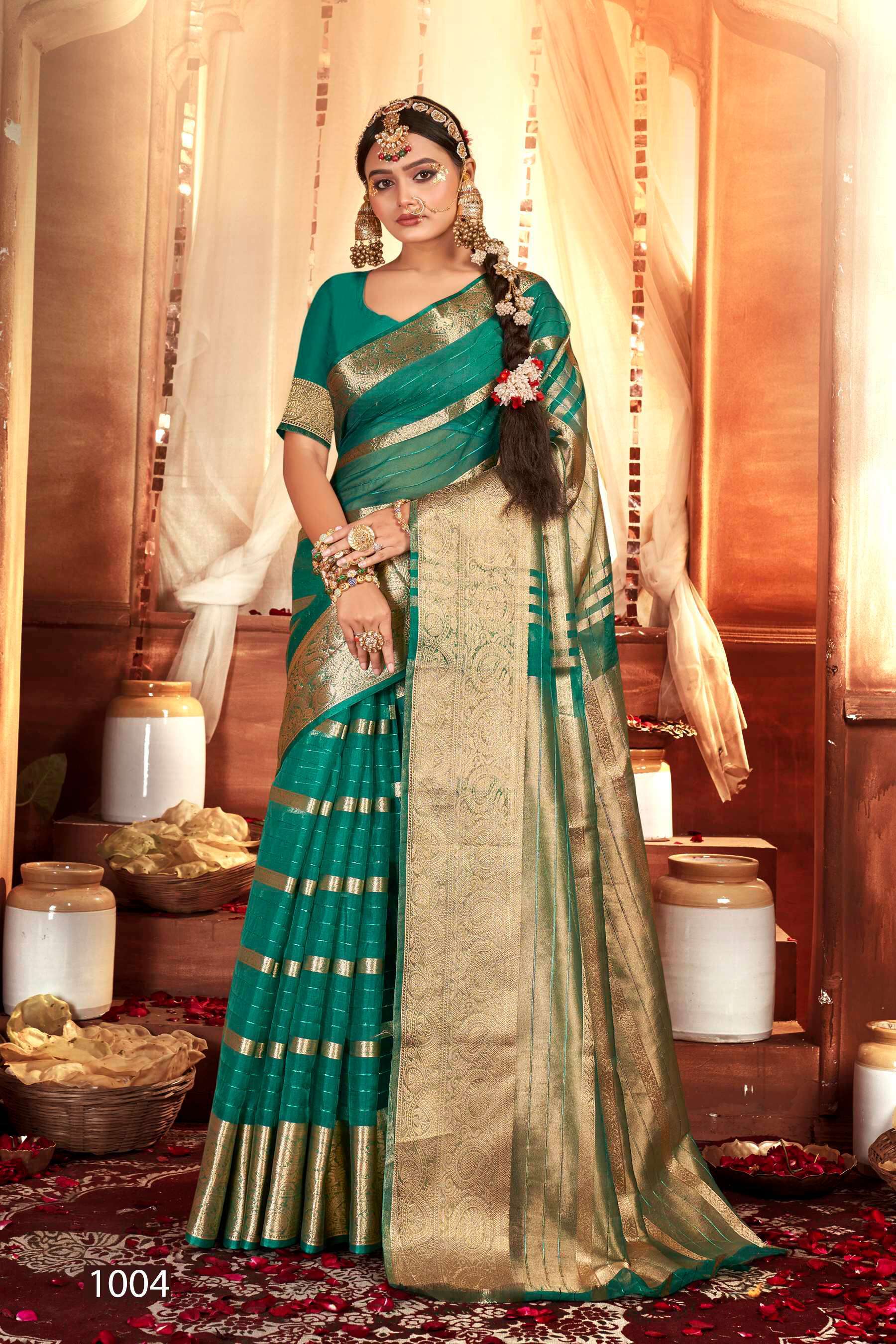 Saroj Nimarrana Vol - 5 Organza silk saree with heavy sequence work  Saree Gujarati saree manufacturers