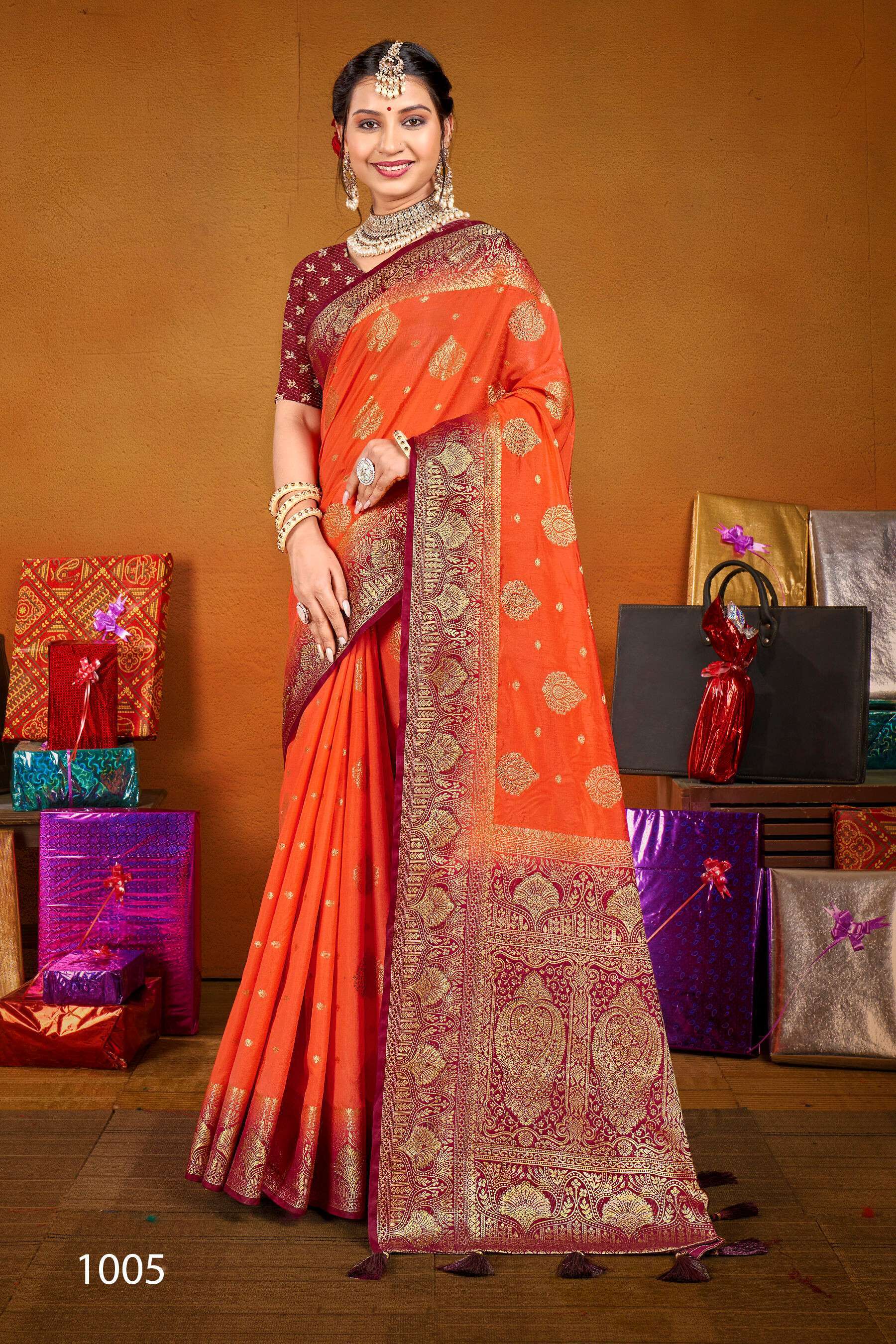 New designer Jacquard Banarasi Silk Saree