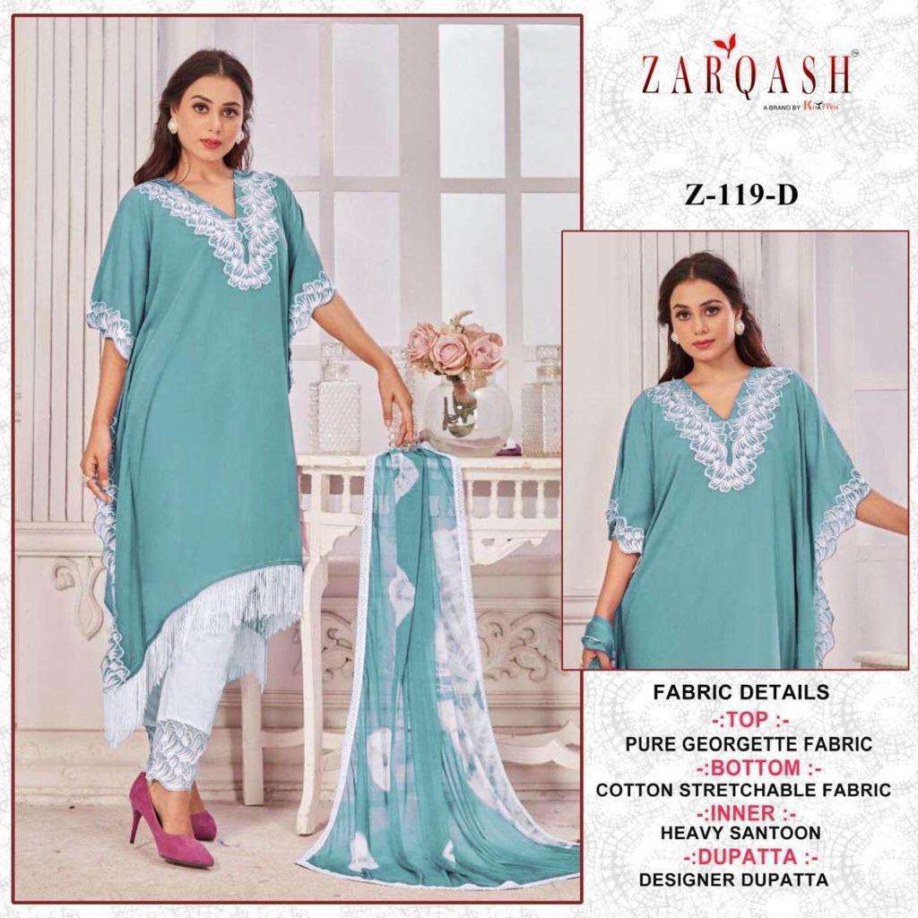Zarqash Z 119 A To D Pakistani Suits Salwar Kameez Wholesale 