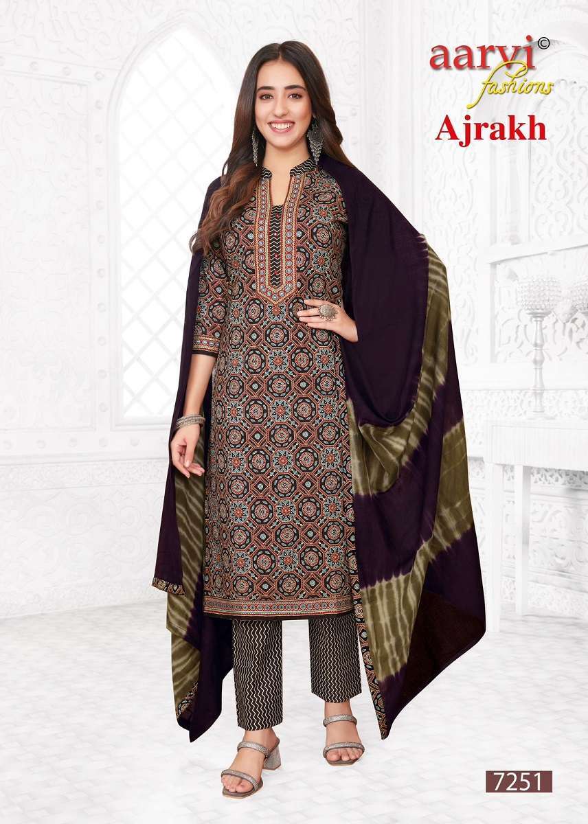 Aarvi Ajrakh Vol-2 -Kurti Pant With Dupatta Wholesale kurtis for retailers